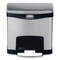 Rubbermaid Commercial Slim Jim 4-Gallon Front Step Style Stainless Steel Step-On Container - Black